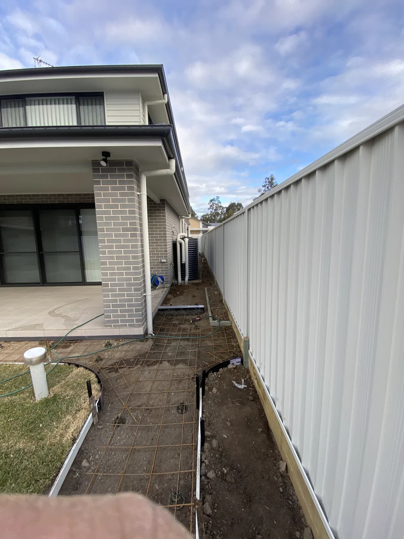 Drainage at the corner — Resolved before the pour