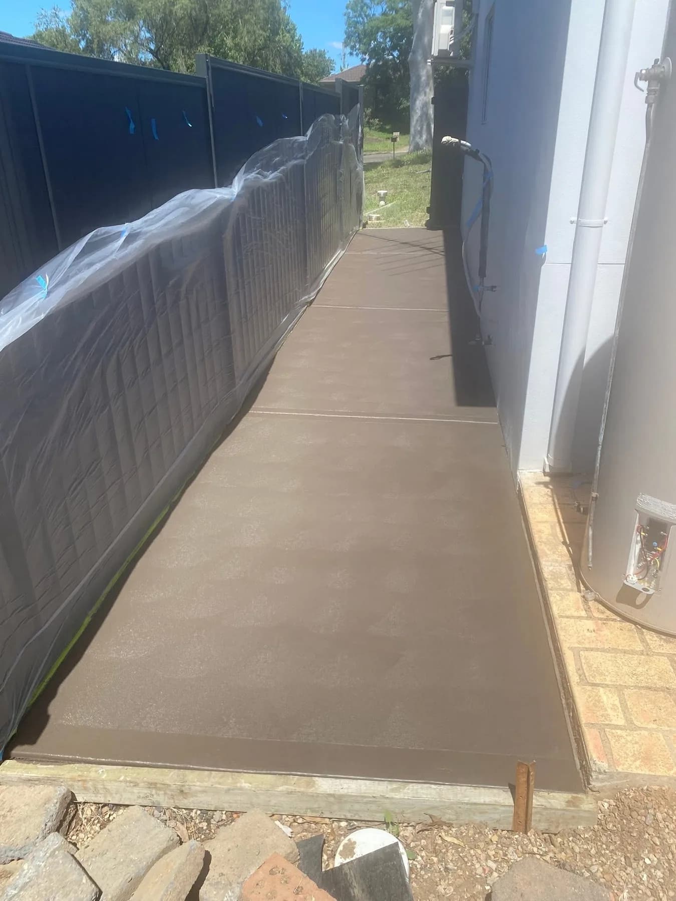 Side path — Completed · hand finished
